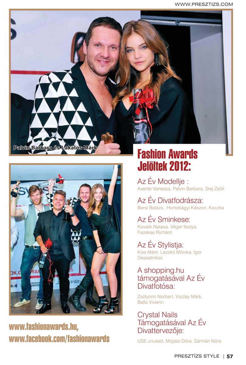 Fashion awards hungary 2012- presztizs style