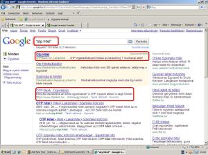 google otp hitel szó keresés és adwords