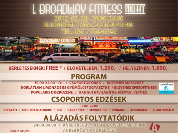 Fitness night a Broadway Fitness Wellness-ben