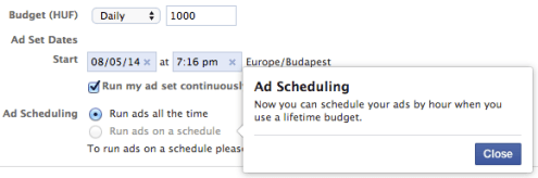 facebook-hirdetes-utemezes