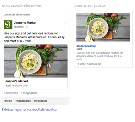 fb hirdetés